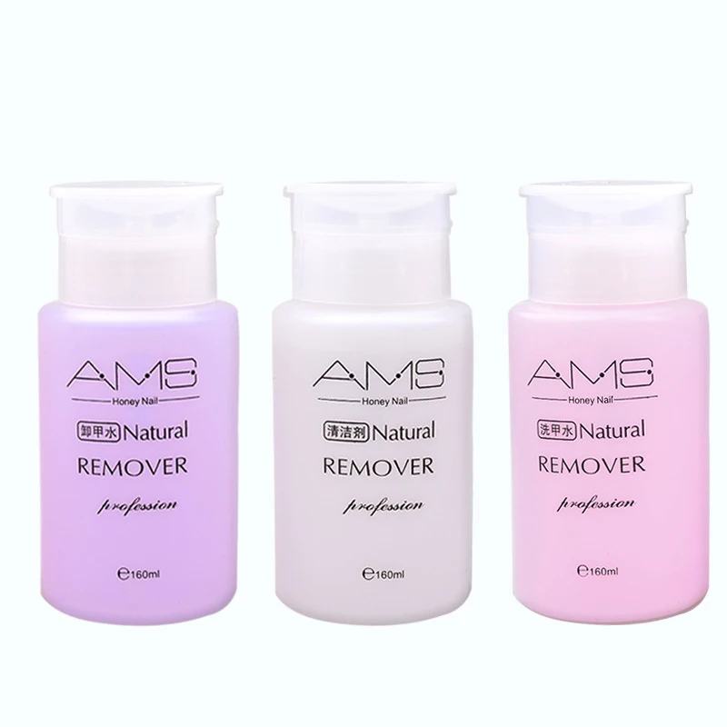 

160ml Cleanser Plus Liquid for Removing UV Gel Polish Nail Art Polish Clean Acetone Bottle Polish Cleanser Remover Tool