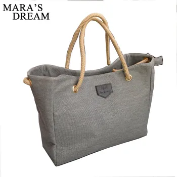 

Mara's Dream 2019 New Women's Canvas Bag Korean Version of The Trend of Simple Shopping Bag Shoulder Portable Bag