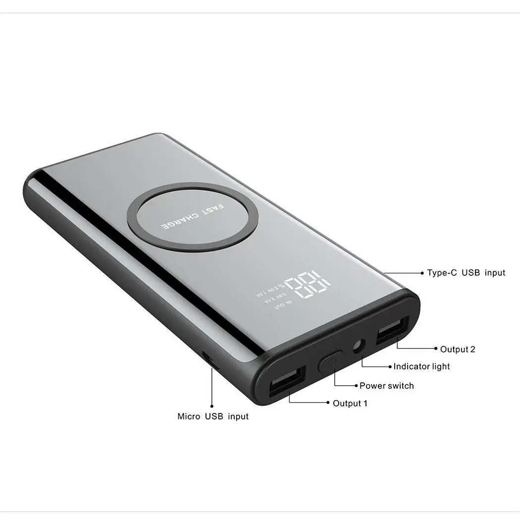 Wholesale price Wireless charging Power Bank External Battery 10000mAh Portable Mobile Backup Bank Charger for Xiaomi iphone Wholesale price Wireless charging Power Bank External Battery 10000mAh Portable Mobile Backup Bank Charger for Xiaomi iphone