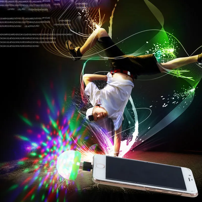 

Mini USB Magic Ball Light Auto Rotating Bulbs Lamp LED Disco Lumire For Mobile Phone Car Decoration With USB Plug