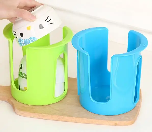 2pcs/set Plastic Plate Bowl Organizer Holder Dish Rack Draining