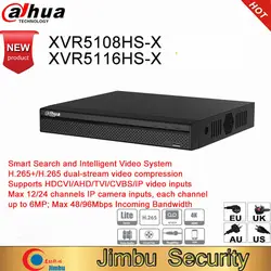 Dahua DVR XVR5108HS-X XVR5116HS-X 8ch 16ch до 6MP H.265S mart поиск цифрового видео регистраторы работать с hdcvi камера AHD