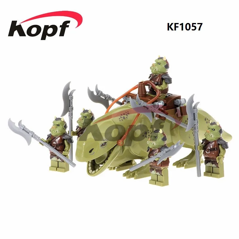 

Gamorrean Guard Ewok Paploo Tan Battle of Endor With Weapon Dewback Jabba's Rancor Building Blocks Toys for children Gift KF1057