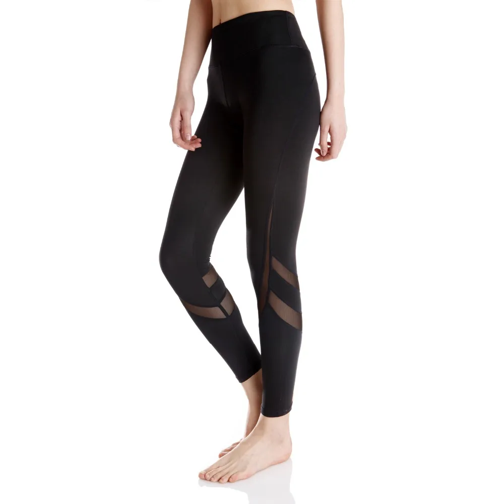 Lumier 2017 Fitness Legging Sports For Female Lulu Yoga Clothing Pants Women Spliced Mesh Running Tight Gym Legging Sport Femme (5)