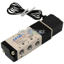 4V110-06 1/" BSP DC 12 В/24 В AC 24 В/36 В/110 В/220 В 5 способ 2 положения пневматический Электрический электромагнитный клапан воздушный алюминий