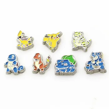 

Mix pokemon floating charms pokemon go charms living glass floating memory locket DIY Jewelry 100pcs/lot