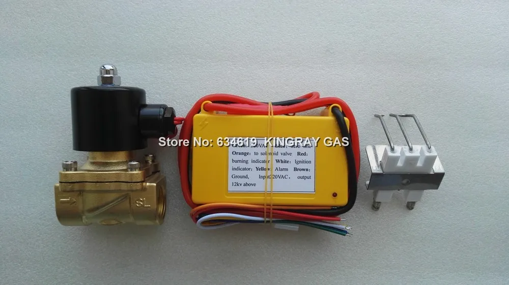 US $50.00 220V 12 solenoid automatic gas ignition controller kits industrial oven gas igniter full set gas burner lighter factory sale