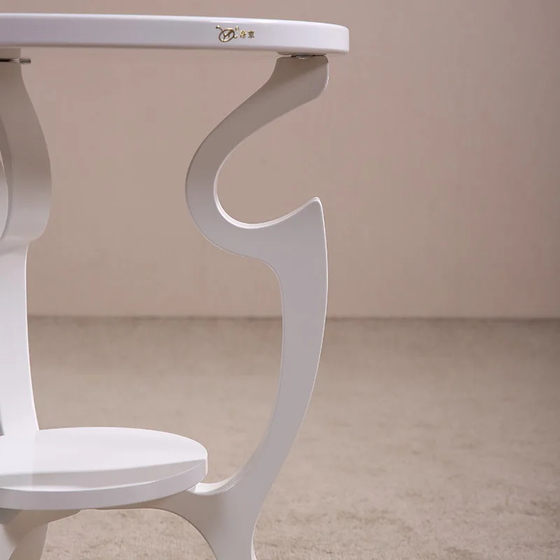 New adurable solid wood tea table white round minimalist modern wooden end table home living room antique furniture M203