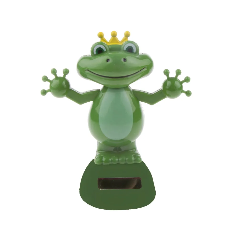 

Hot Sale Solar Power Dancing Frog Doll Car Interior Ornament Home Decoration Birthday Gift for Kid Children Adults Collectible