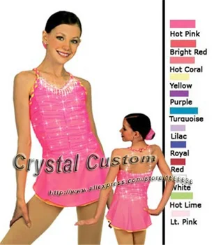 

Girls Ice Skating Dresses With Spandex Graceful New Brand Figure Skating Competition Dress Custom DR2685
