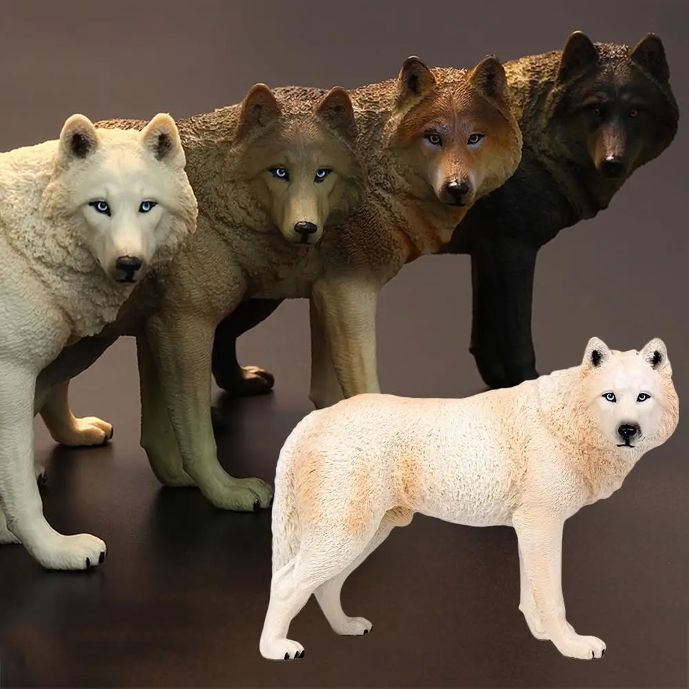 

20cm Simulation Wolf Animal Model PVC Statue Educational Kids Toy Home Decor new