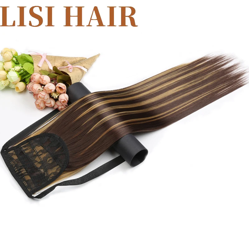 LISIHAIR 22inch Long Silky Straight Ribbon Drawstring Ponytail Pieces 12Colors Synthetic Hair Clip in Hair One Extension LISIHAIR 22inch Long Silky Straight Ribbon Drawstring Ponytail Pieces 12Colors Synthetic Hair Clip in Hair One Extension