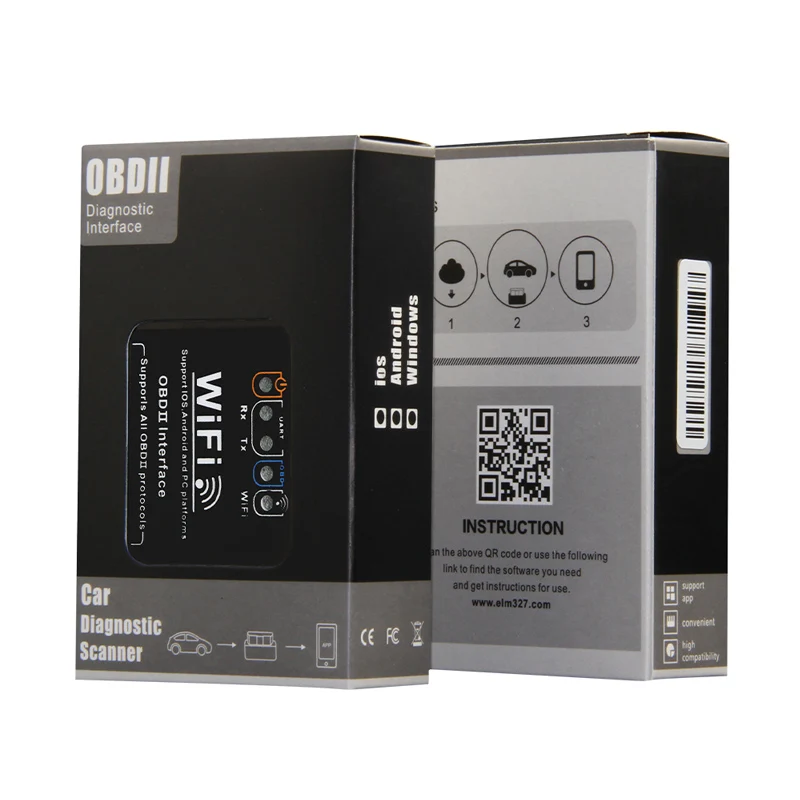 Elm327 V1.5 Wifi OBD2 автоматический сканер Диагностика автомобиля OBD 2 Elm 327 V1.5 Wi-Fi автомобильный диагностический инструмент с русскоязычным приложением OBD IOS