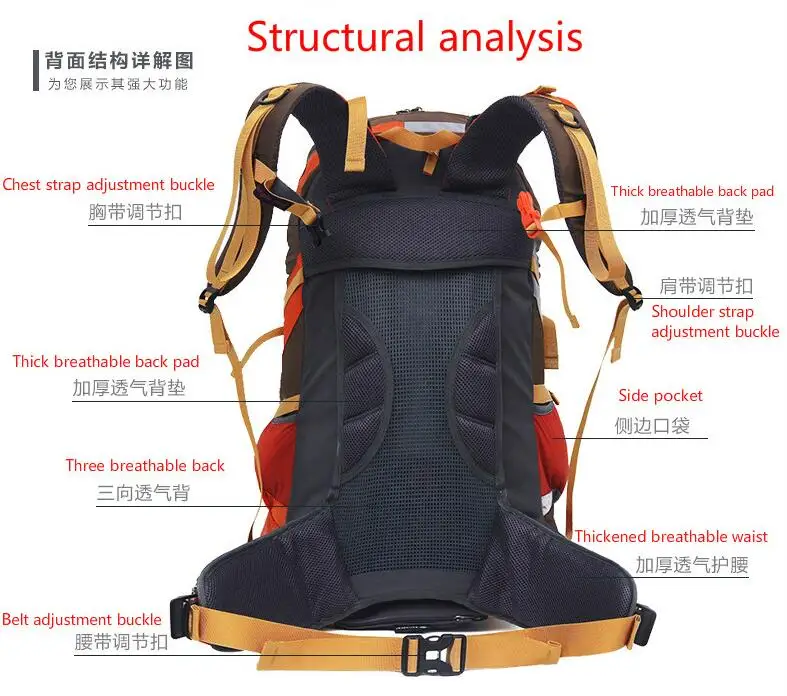 Jungle King 50L вместительный Легкий нейлоновый рюкзак для активного отдыха профессиональная альпинистская посылка для путешествий и кемпинга