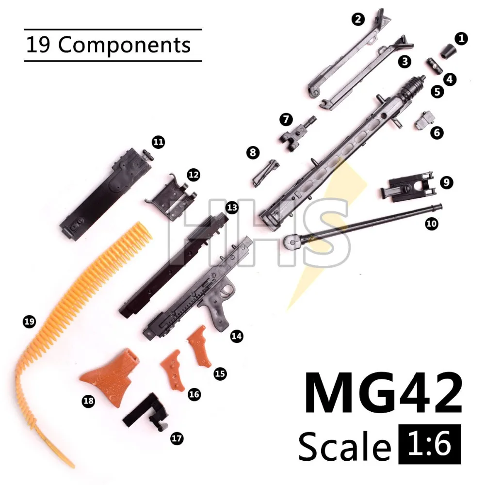 1:6 1/6 масштаб 12 дюймов фигурки аксессуары для второй мировой войны MG42 тяжелый