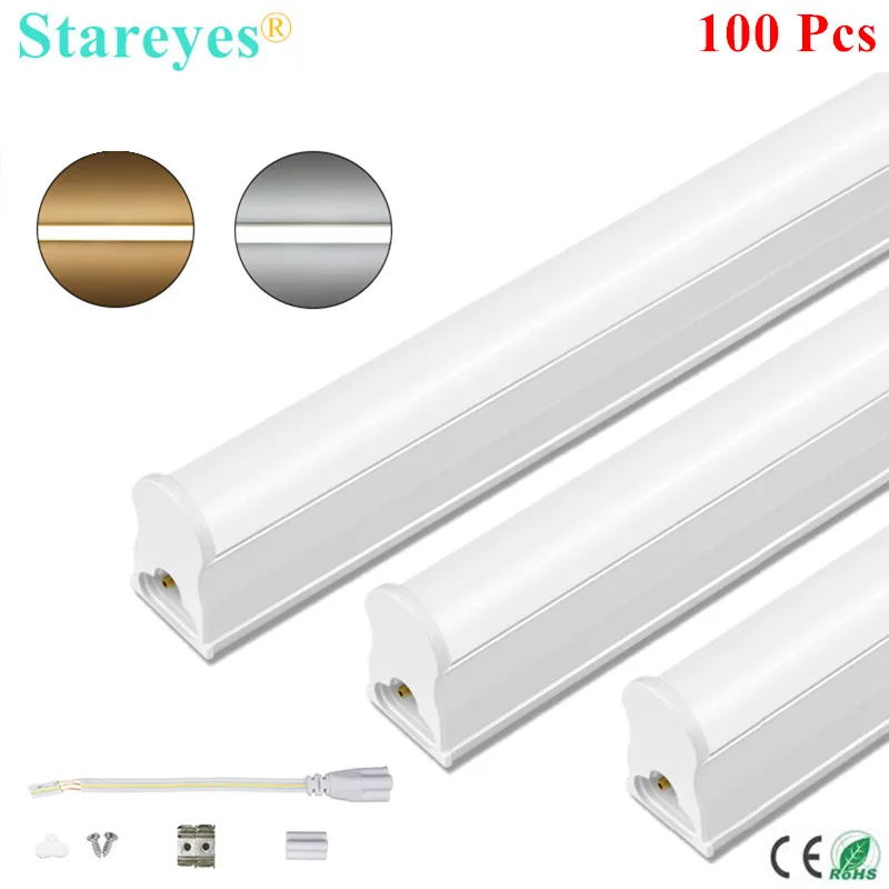 

100 Pcs T5 LED Tube Integrated 5W 9W 14W 18W Fluorescent Bulb 30cm 60cm 90cm 120cm Wall Lamp Cabinet Kitchen lampara Lighting