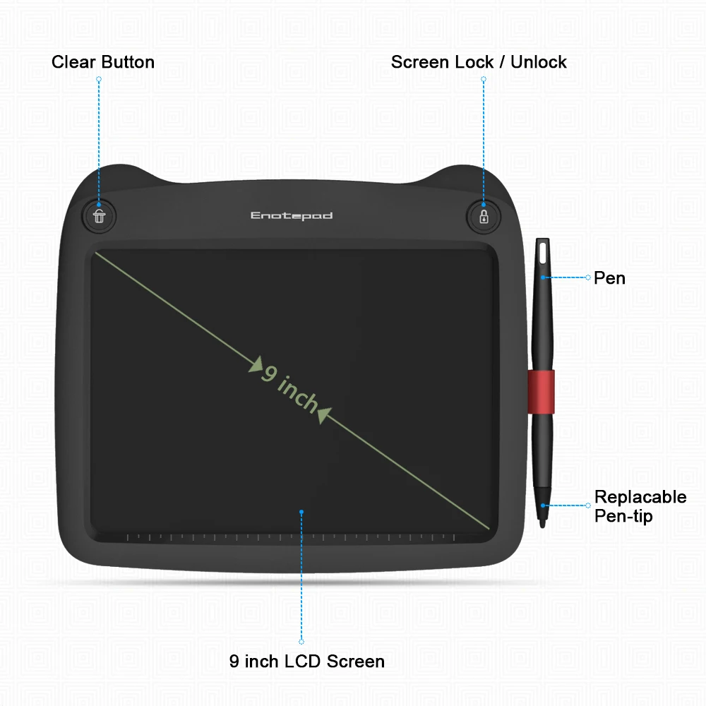 Цветной планшет для рисования, 9 дюймов, ЖК-планшет, цифровой графический планшет, блокнот для рукописного ввода, портативная электронная графическая доска, подарок для детей