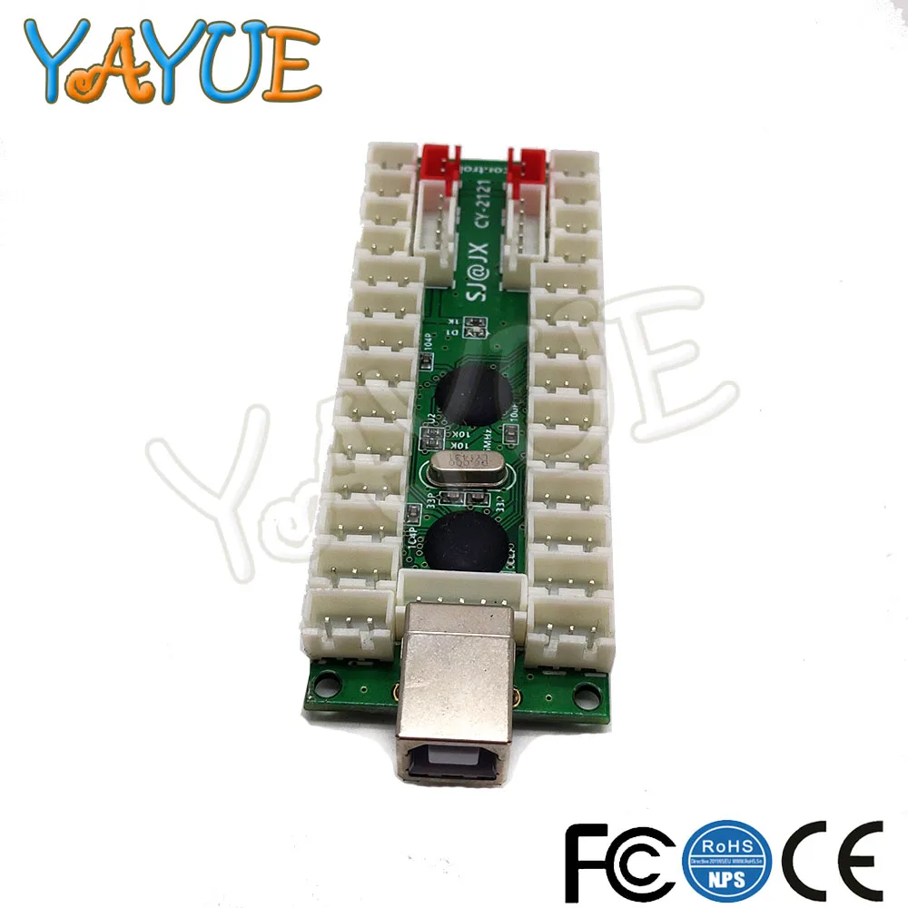 Хромированный Светодиодный аркадный джойстик 5 Pin DIY Kit USB энкодер шкаф и Raspberry Pi проекты для 2 плееров