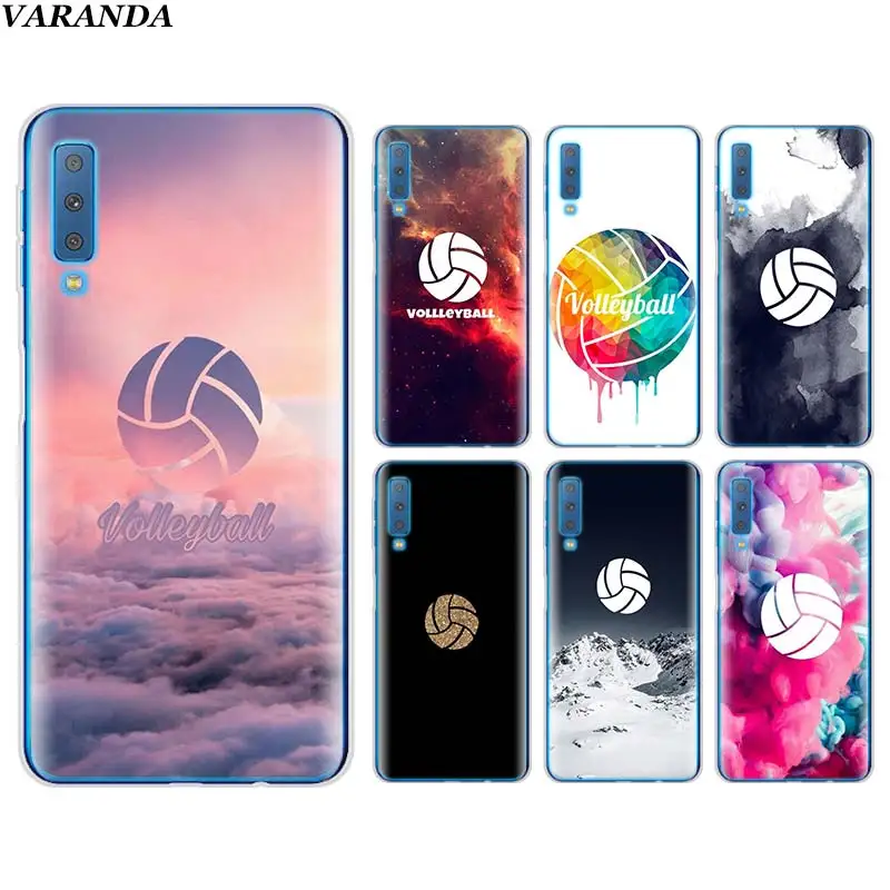 Volleyball Sprots Silicone Phone case for Samsung Galaxy A7 A6 A8+Plus A9 2018 S10 Plus S10e M20 M30 TPU Soft case
