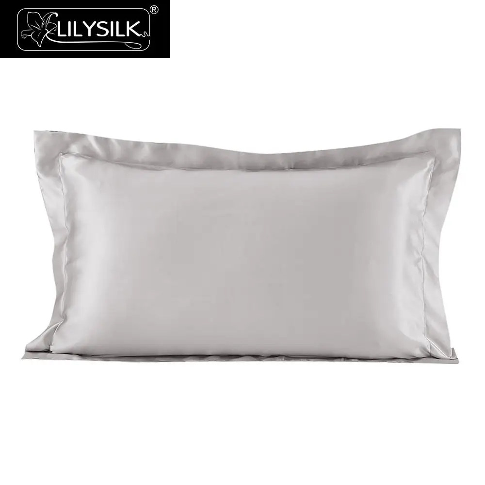 Lilysilk шелковая наволочка с ушками натуральный шелк 19 Momme - Цвет: Silvergray