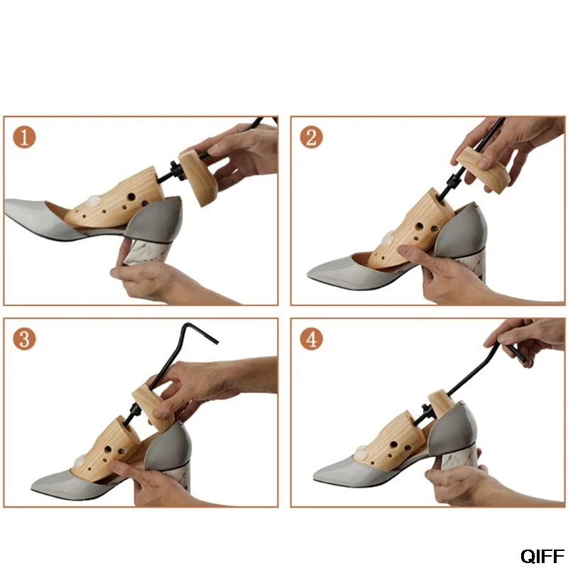 Формирователь обуви из натурального дерева; расширитель; поддержка; регулируемый удлинитель; туфли-лодочки; обувь на плоской подошве; туфли на высоком каблуке