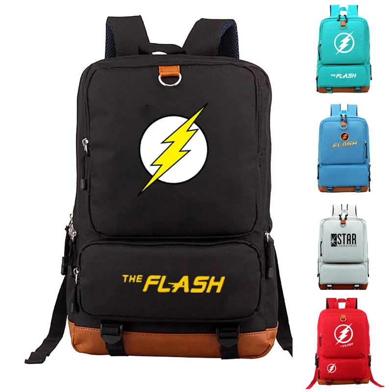

Dc Superhero The Flash School Backpack Student Bookbag Kids Teens Shoulder Travel Laptop Bags Multicolor Style Bags