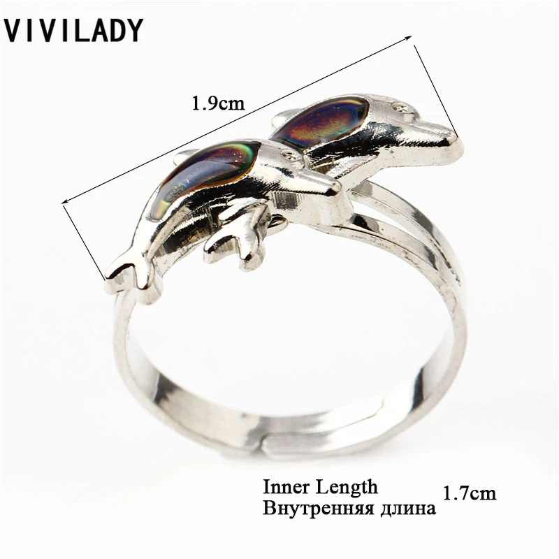 VIVILADY богемный цвет регулируемое кольцо для настроения с контролем температуры