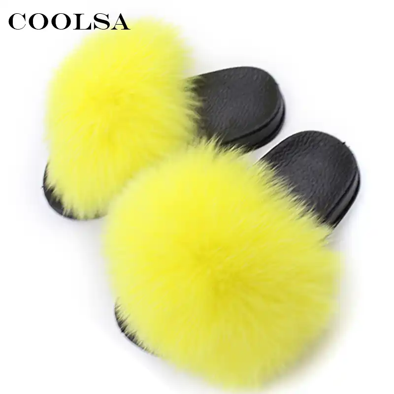 kids fluffy sandals