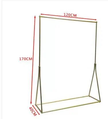 Витрина для магазина одежды, Золотая стойка для одежды, Женская полка для магазина одежды, вешалка для одежды, железная простота - Цвет: 24
