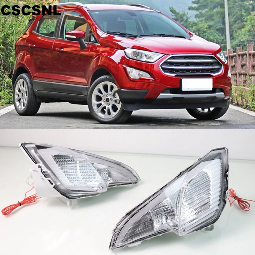 CSCSNL 2PCS LED Daytime Running Light For Ford EcoSport 2018 2019 Turn