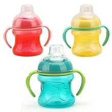 Suction Feeding Bottles Cups For Babies Water Milk Bottle Baby Feeding Bottle Infant Training With Handle Cups cups stor 82306 mug drinkware water bottle kids feeding bottles for baby