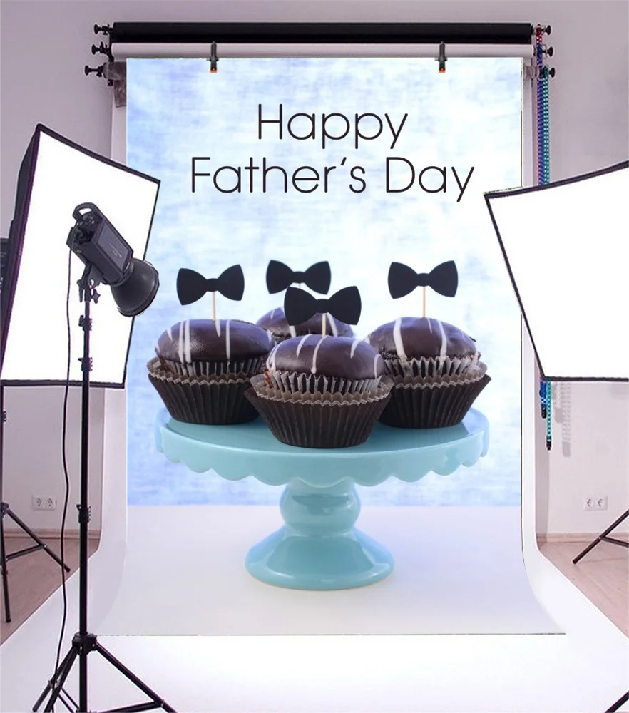 Laeacco тарелка торт Father's Day сцены фотография Фоны индивидуальные фотографические