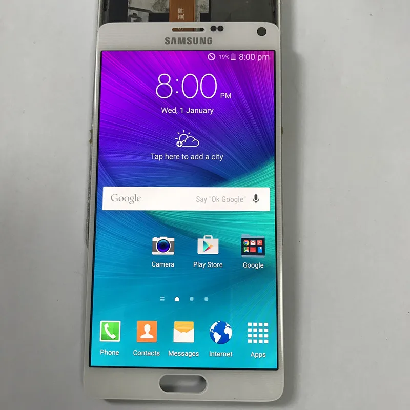 С горящей тенью lcd s для samsung Galaxy Note 4 N910T N910A ЖК-дисплей с сенсорным экраном дигитайзер сборка