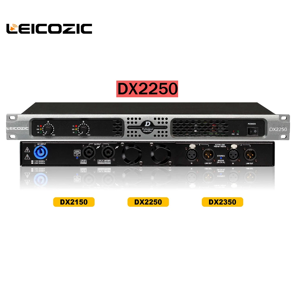 Leicozic DX2250 400 Вт усилитель RMS класса d усилитель 1u сценический аудио усилитель мощности Профессиональные аудио усилители коммутационные усилители