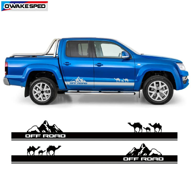 Для Volkswagen Amarok внедорожная горная графика полосы автомобиля Camel дверь боковая