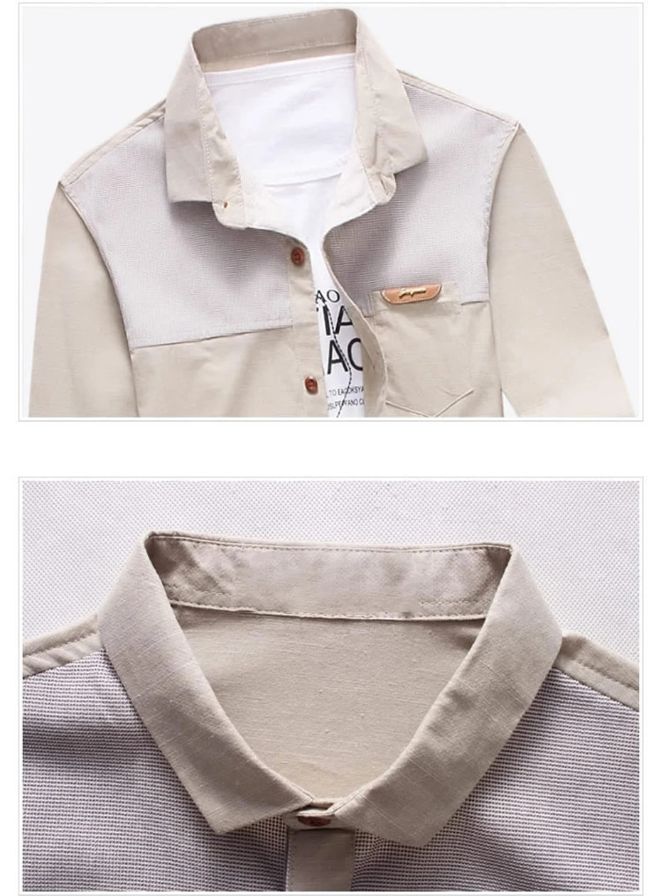 Топы продаж тонкий Camisa социальной Masculina Повседневная Блузка для Для мужчин дышащие хлопковые рубашки с длинным рукавом лето плюс Размеры
