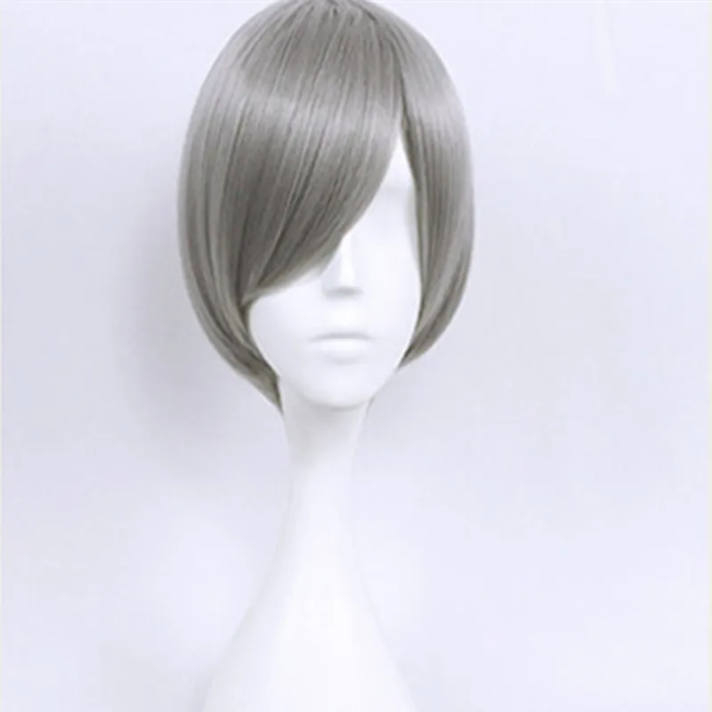 

2016 Hot Sale New Synthetic Wigs Short Straight Grey/Gray Hair  Wig For Women Glamorous Fashion Free shipping