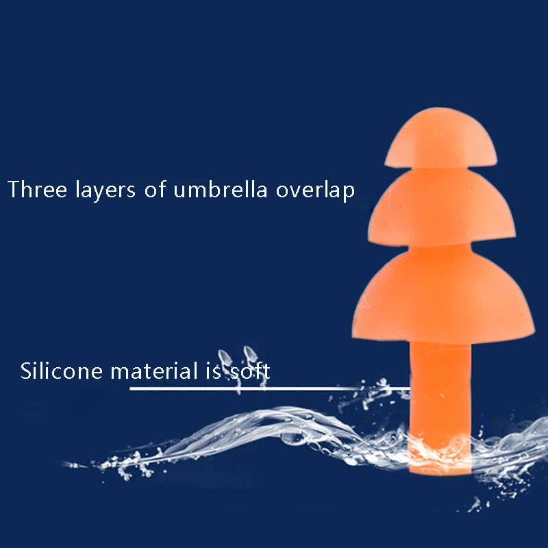 2 Pieces Earplugs Nose Clip Swim Set Waterproof Soft Silicone Swimming Ear Plugs Swim Water Sports Swimming Accessories