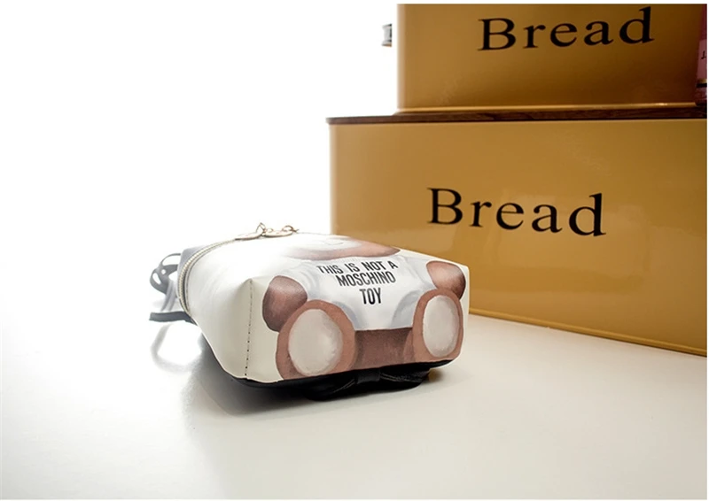 New Women's Mobile Phone Bag Cartoon Female Messenger Shoulder Bags Crossbody Cute Fashion Leather Bags Mini Bear Handbags