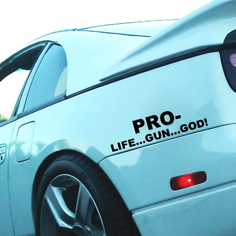 QYPF 16 8 см * 4 1 Мода Pro Life Gun God виниловая ретро отражающая наклейка черная серебряная