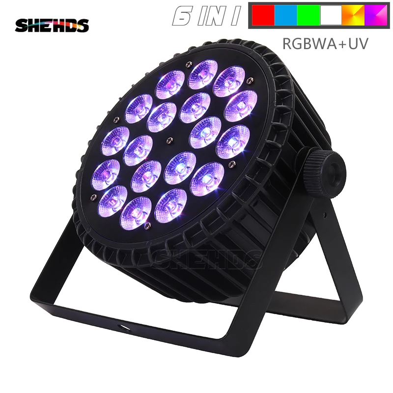 The Best Quality Aluminum Alloy LED Flat Par 18x12W Lights RGBW LED Lighting DMX512 Disco Lights Professional Stage DJ Equipment