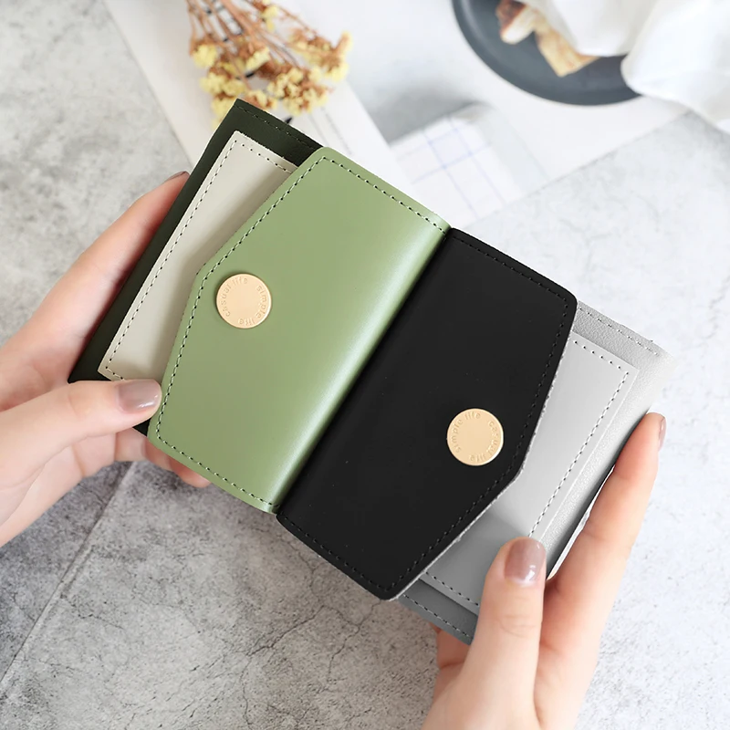 

Women Wallet Short Small Fashion Leather Hand Bag Small Brand Purse Bags For Women 2019 New Money Clip For Girls Clutch Ladies