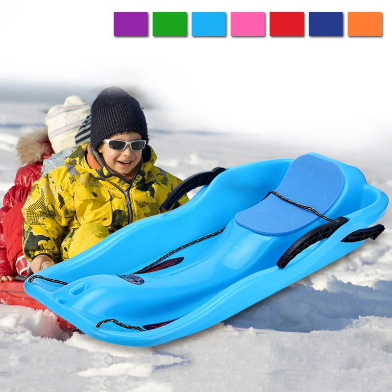 Сани для детей Открытый зима Toboggan пластик сноуборд доска взрослых снег сани два