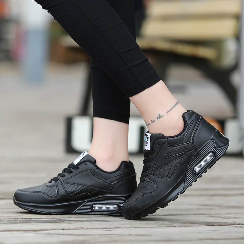 Women's PU Leather Spring Casual Walking Sneakers, Outdoor Flat Designer Shoes image 5