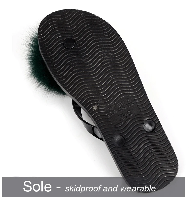 women slippers fox fur pompom (29)