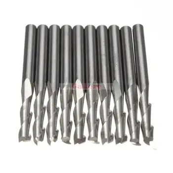

10 Pcs 1/8inch 2 Flute Carbide Endmills for Wood Or Plastic Work 1