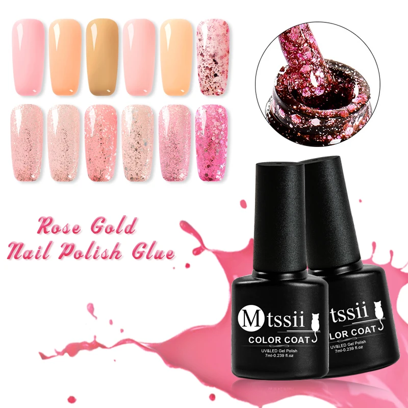 

Mtssii 7ml UV Gel Nail Polish Sequins Nail Gel Polish Color Gel Varnish Soak Off Led Nail Gel Polish Nail Art Decoration