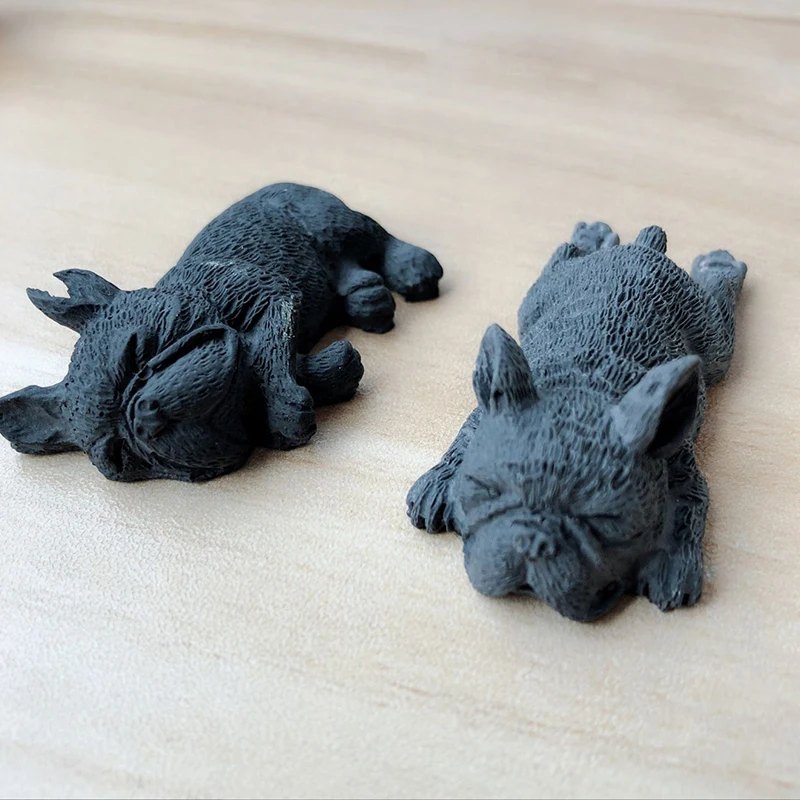 Безопасность DIY воск для ароматерапии силиконовая форма милый 3D Кот коки бульдог