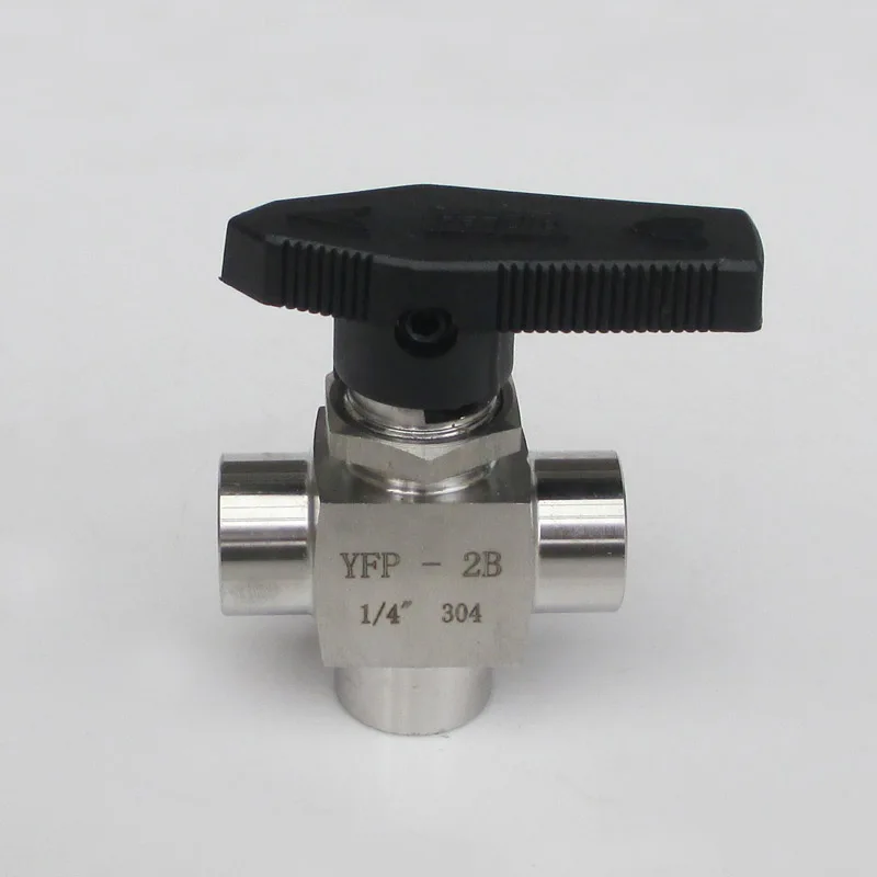 1/4 ''Bsp Женский резьбовой l-порт мини шаровой клапан, SS304 нержавеющая сталь