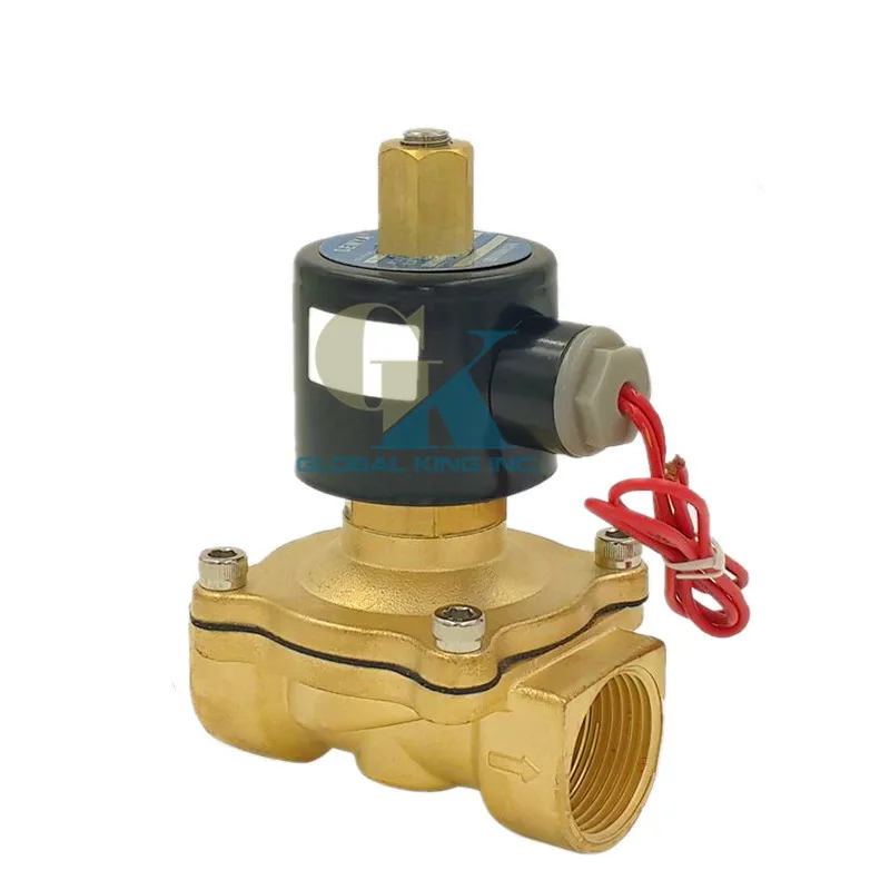 220 В AC g1-1/" N/O латунь Электрический электромагнитный Клапан воды, воздуха Обычно открытым Тип